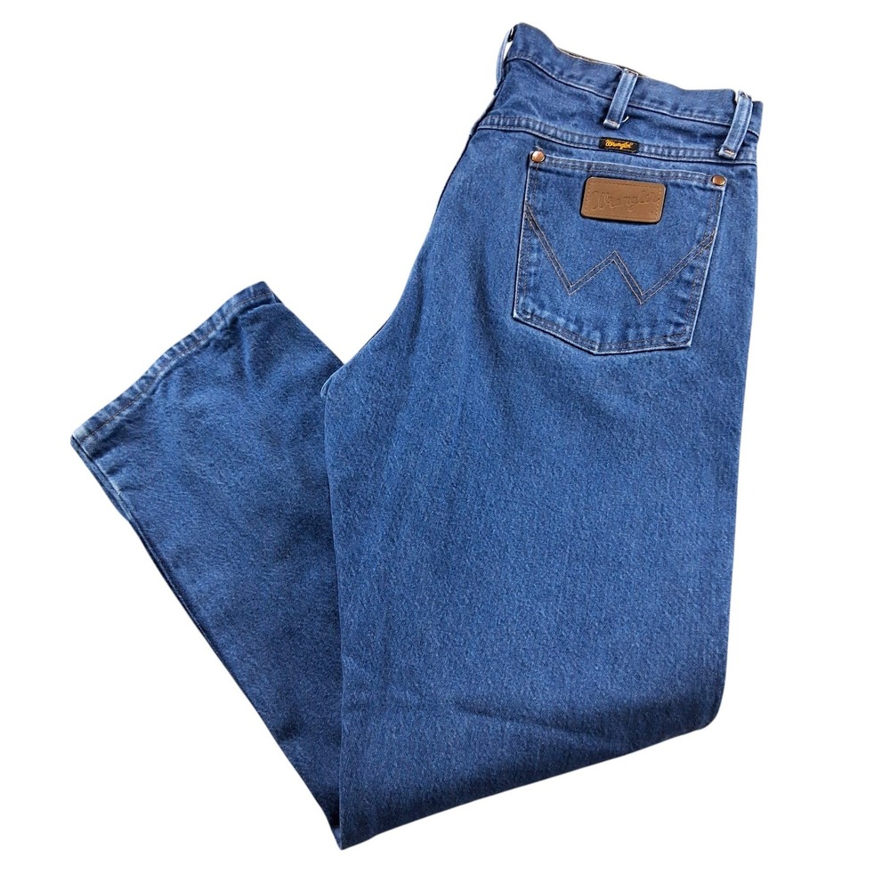 Wrangler Mens Jeans 38x31 Blue Cowboy Cut 13MWZ Original Fit Straight Leg Denim
